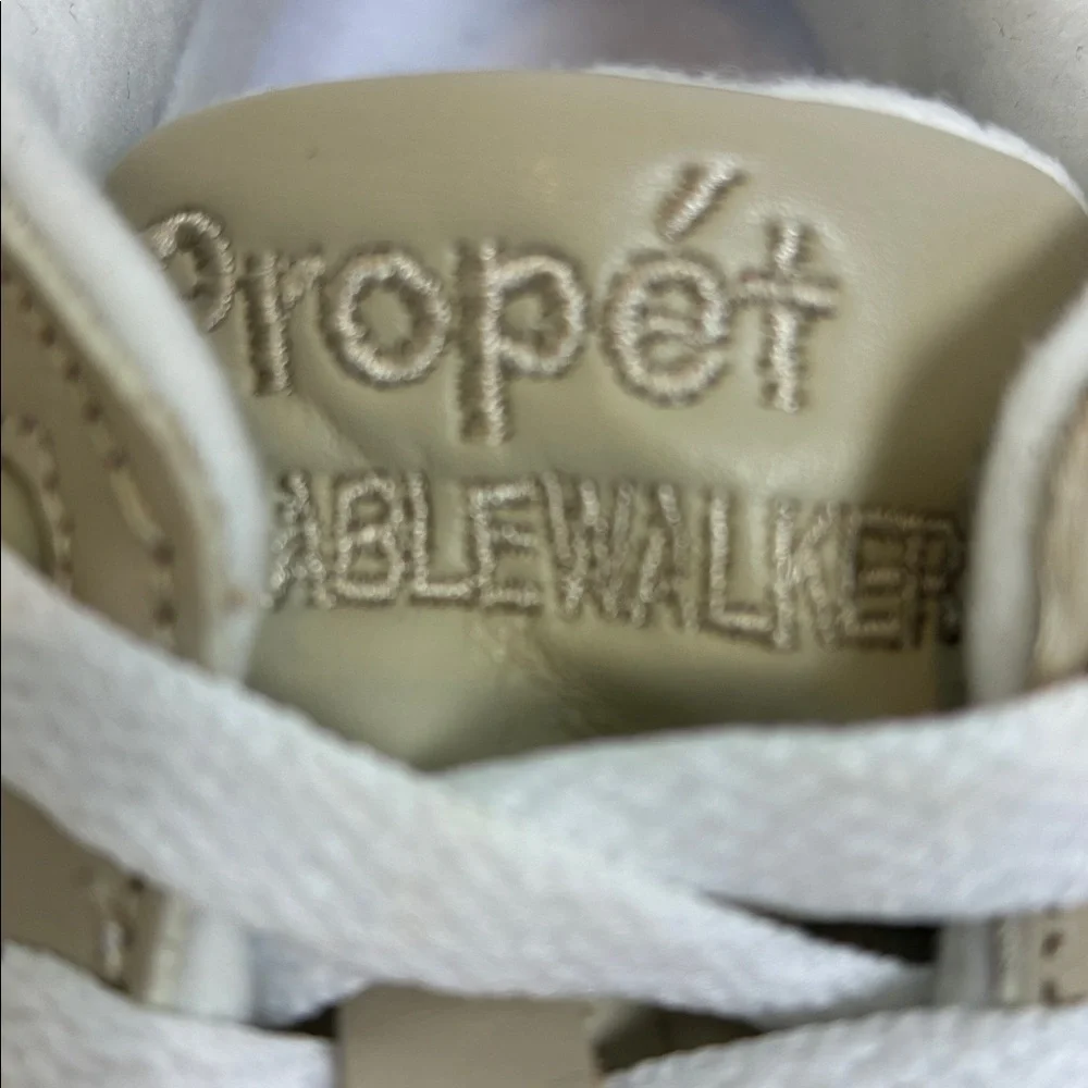 Propet Washable Walker Women's Beige Leather Shoes W3840 US Size 7.5 Comfort